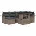 Set de canapele pentru grădină cu pernă 7 pcs Gri Rattan poli - WALTI WALTI