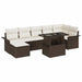 Set de canapele pentru grădină cu pernă 8 pcs Maro Rattan poli - WALTI WALTI