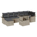 Set de canapele pentru grădină 8 pcs Gri deschis Rattan poli - WALTI WALTI