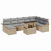 Set de canapele pentru grădină 9 pcs Beige și gri deschis - WALTI WALTI