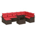 Set de canapele pentru grădină cu pernă 9 pcs Maro Poli Rattan - WALTI WALTI