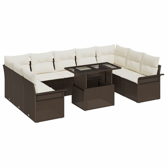 Set de canapele pentru grădină 10 pcs Maro 100 x 55 x 73 cm - WALTI WALTI