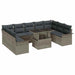 Set de canapele pentru grădină 10 pcs Gri 100 x 55 x 73 cm - WALTI WALTI