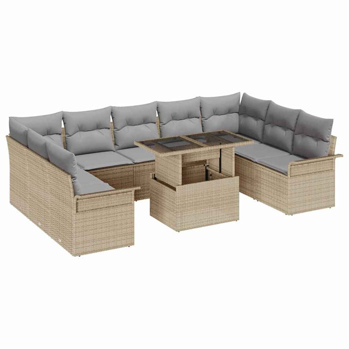 Set de canapele pentru grădină 10 pcs Bej 100 x 55 x 73 cm - WALTI WALTI