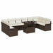 Set de canapele pentru grădină 11 pcs Maro 100 x 55 x 73 cm - WALTI WALTI