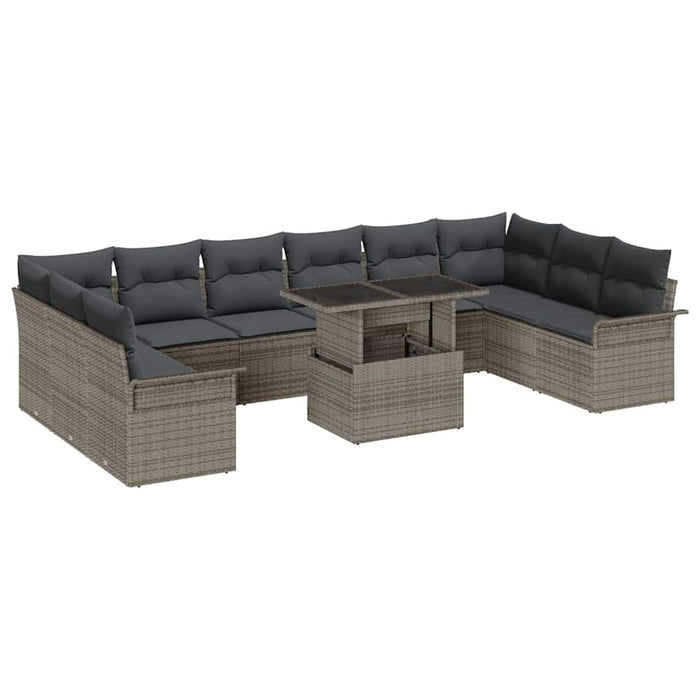 Set de canapele pentru grădină 11 pcs Gri 100 x 55 x 73 cm - WALTI WALTI