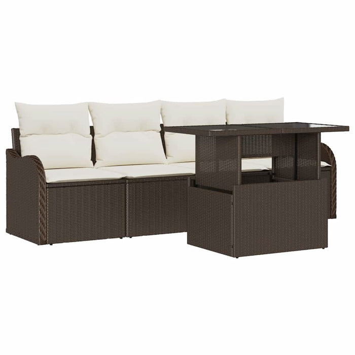 Set de canapele pentru grădină 5 pcs Maro 100 x 55 x 73 cm - WALTI WALTI