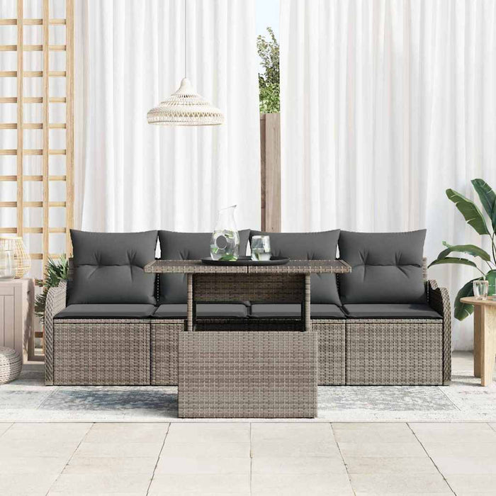 Set de canapele pentru grădină 5 pcs Gri 100 x 55 x 73 cm - WALTI WALTI