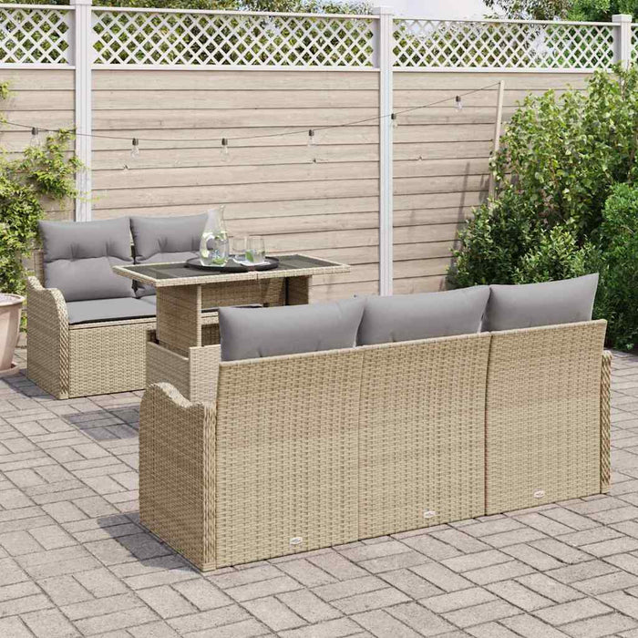 Set de canapele pentru grădină 6 pcs Bej 100 x 55 x 73 cm - WALTI WALTI