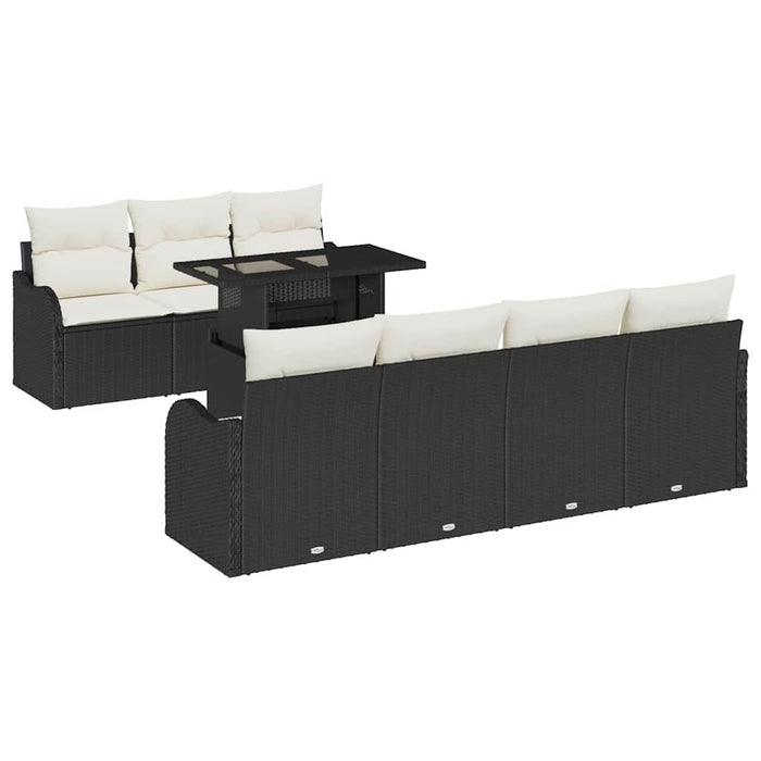 Set de canapele pentru grădină 8 pcs Negru 100 x 55 x 73 cm - WALTI WALTI