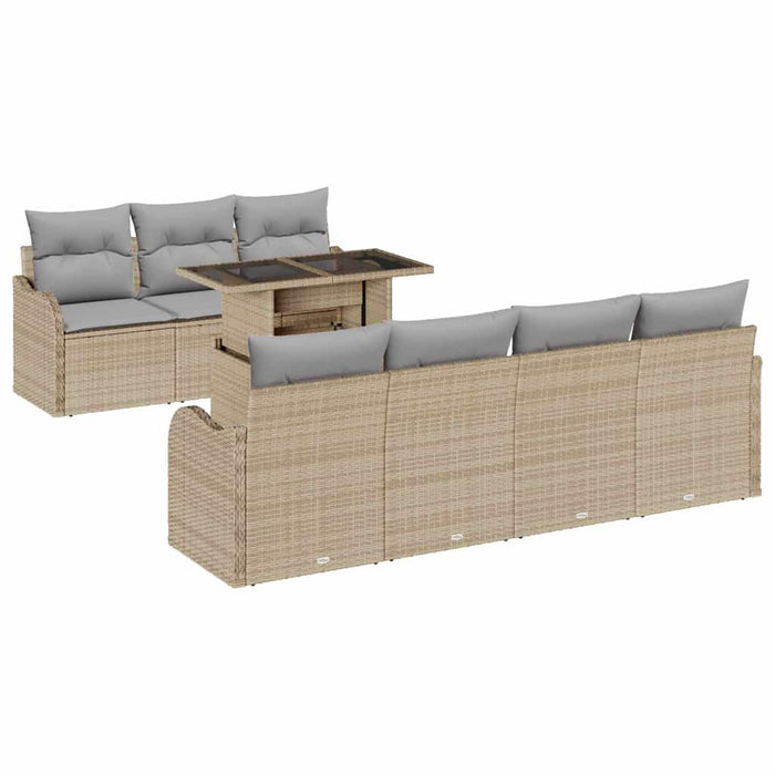 Set de canapele pentru grădină 8 pcs Bej 100 x 55 x 73 cm - WALTI WALTI