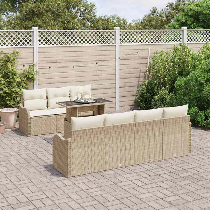 Set de canapele pentru grădină 8 pcs Bej 100 x 55 x 73 cm - WALTI WALTI