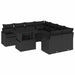 Set de canapele pentru grădină 9 pcs Negru 100 x 55 x 73 cm - WALTI WALTI