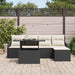 Set de canapele pentru grădină cu pernă 6 pcs Negru Rattan poli - WALTI WALTI