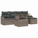 Set de canapele pentru grădină cu pernă 6 pcs Gri Rattan poli - WALTI WALTI