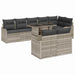 Set de canapele pentru grădină cu pernă 9 pcs Gri deschis - WALTI WALTI