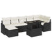Set de canapele pentru grădină cu pernă 8 pcs Negru Rattan poli - WALTI WALTI