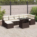 Set de canapele pentru grădină cu pernă 8 pcs Maro Rattan poli - WALTI WALTI