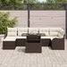 Set de canapele pentru grădină cu pernă 8 pcs Maro Rattan poli - WALTI WALTI