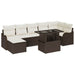 Set de canapele pentru grădină cu pernă 8 pcs Maro Rattan poli - WALTI WALTI