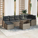 Set de canapele pentru grădină cu pernă 8 pcs Gri Poli Rattan - WALTI WALTI