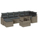 Set de canapele pentru grădină cu pernă 8 pcs Gri Poli Rattan - WALTI WALTI