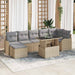 Set de canapele pentru grădină cu pernă 8 pcs Bej Rattan poli - WALTI WALTI