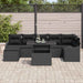 Set de canapele pentru grădină cu pernă 8 pcs Negru Rattan poli - WALTI WALTI