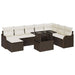 Set de canapele pentru grădină cu pernă 9 pcs Maro Rattan poli - WALTI WALTI