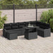 Set de canapele pentru grădină cu pernă 9 pcs Negru Rattan poli - WALTI WALTI