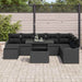 Set de canapele pentru grădină cu pernă 9 pcs Negru Rattan poli - WALTI WALTI