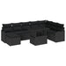 Set de canapele pentru grădină cu pernă 9 pcs Negru Rattan poli - WALTI WALTI