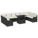 Set de canapele pentru grădină 11 pcs Negru 100 x 55 x 73 cm - WALTI WALTI