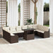 Set de canapele pentru grădină 11 pcs Maro 100 x 55 x 73 cm - WALTI WALTI
