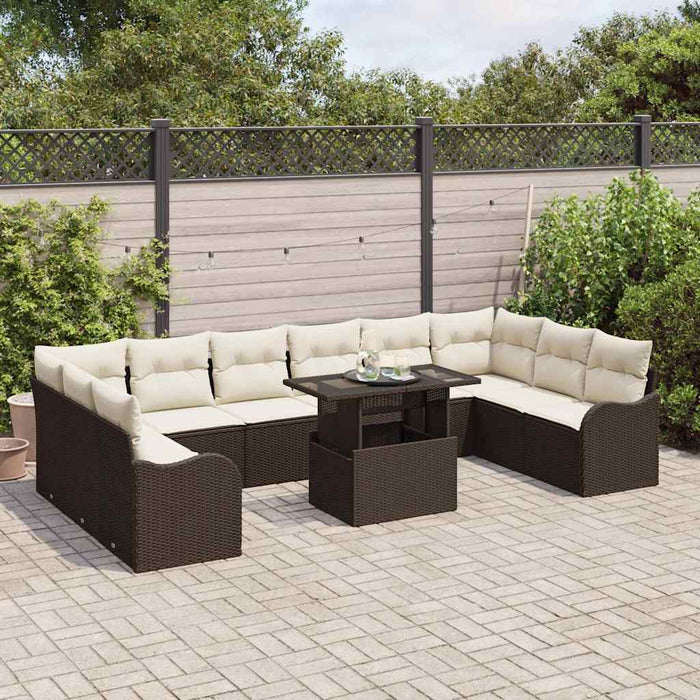 Set de canapele pentru grădină 11 pcs Maro 100 x 55 x 73 cm - WALTI WALTI