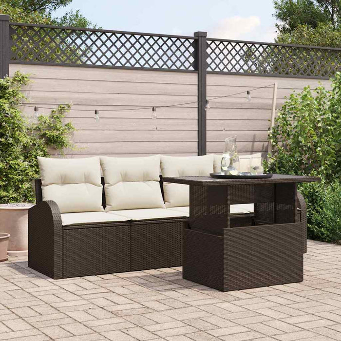 Set de canapele pentru grădină 5 pcs Maro 100 x 55 x 73 cm - WALTI WALTI