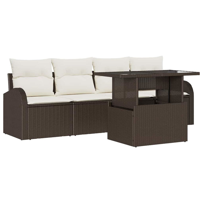 Set de canapele pentru grădină 5 pcs Maro 100 x 55 x 73 cm - WALTI WALTI