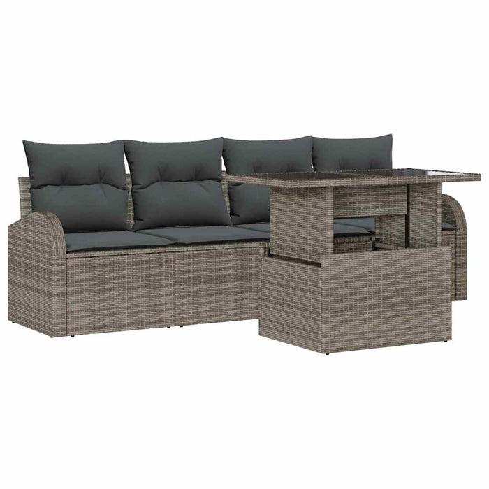 Set de canapele pentru grădină 5 pcs Gri 100 x 55 x 73 cm - WALTI WALTI