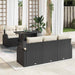 Set de canapele pentru grădină 6 pcs Negru 100 x 55 x 73 cm - WALTI WALTI