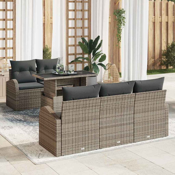 Set de canapele pentru grădină 6 pcs Gri 100 x 55 x 73 cm - WALTI WALTI