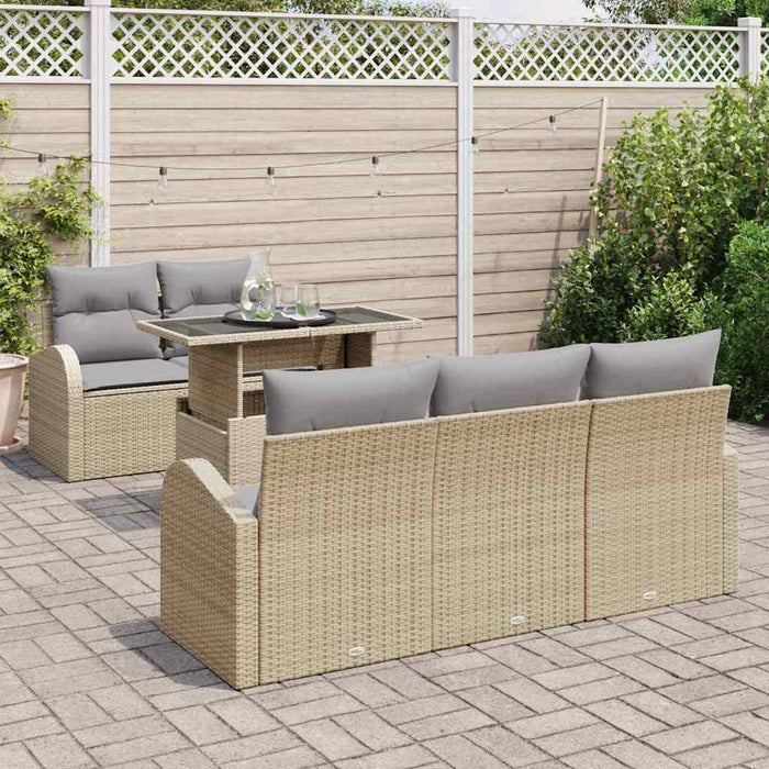 Set de canapele pentru grădină 6 pcs Bej 100 x 55 x 73 cm - WALTI WALTI