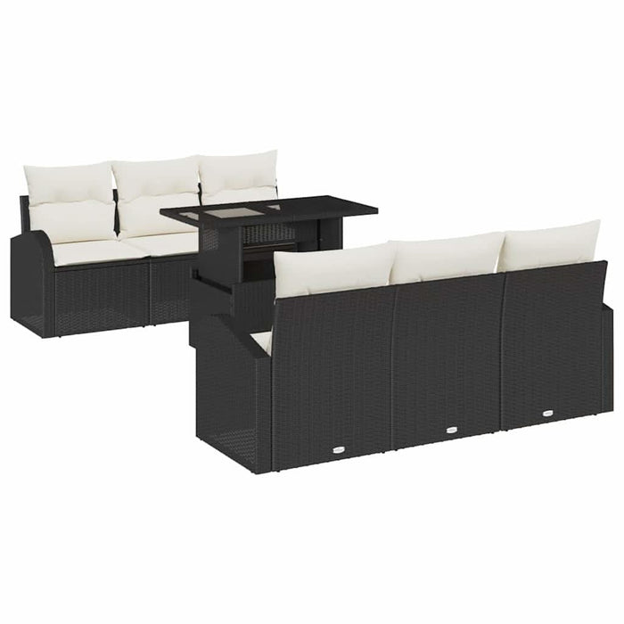 Set de canapele pentru grădină 7 pcs Negru 100 x 55 x 73 cm - WALTI WALTI