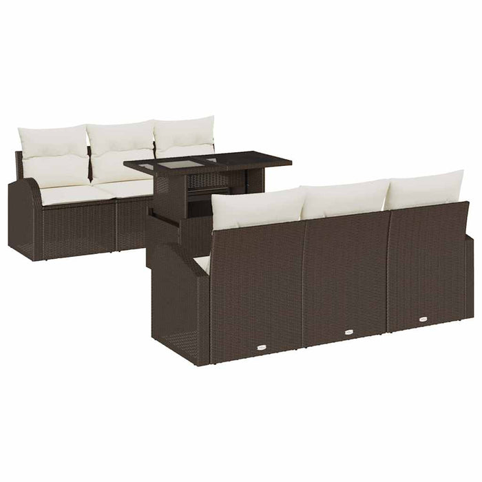 Set de canapele pentru grădină 7 pcs Maro 100 x 55 x 73 cm - WALTI WALTI