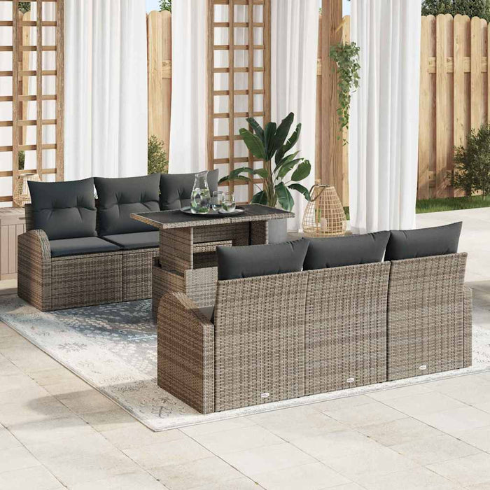 Set de canapele pentru grădină 7 pcs Gri 100 x 55 x 73 cm - WALTI WALTI