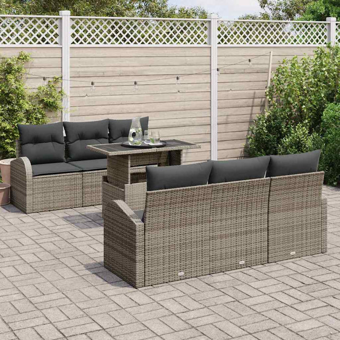 Set de canapele pentru grădină 7 pcs Gri 100 x 55 x 73 cm - WALTI WALTI