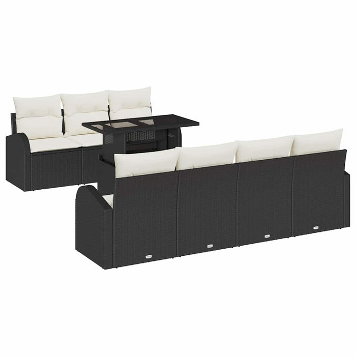 Set de canapele pentru grădină 8 pcs Negru 100 x 55 x 73 cm - WALTI WALTI