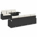 Set de canapele pentru grădină 8 pcs Negru 100 x 55 x 73 cm - WALTI WALTI