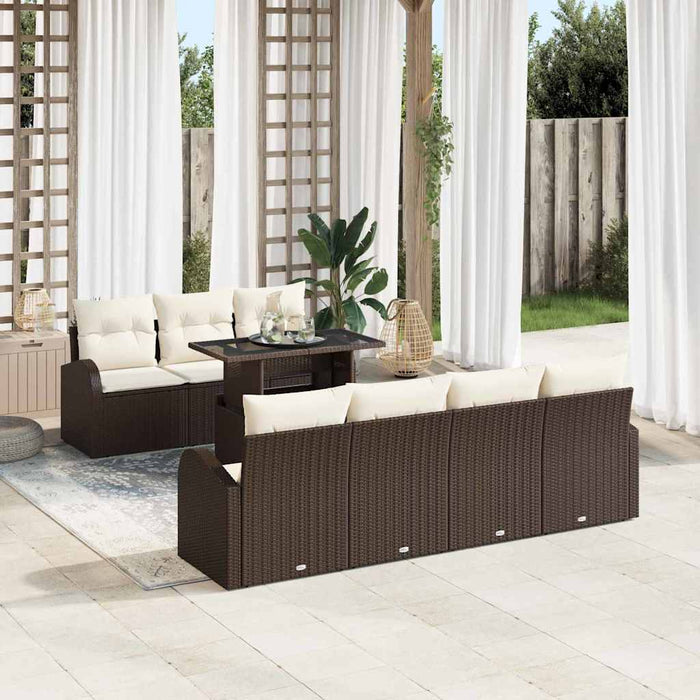 Set de canapele pentru grădină 8 pcs Maro 100 x 55 x 73 cm - WALTI WALTI