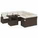 Set de canapele pentru grădină 9 pcs Maro 100 x 55 x 73 cm - WALTI WALTI
