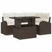 Set de canapele pentru grădină cu pernă 5 pcs Maro Rattan poli - WALTI WALTI